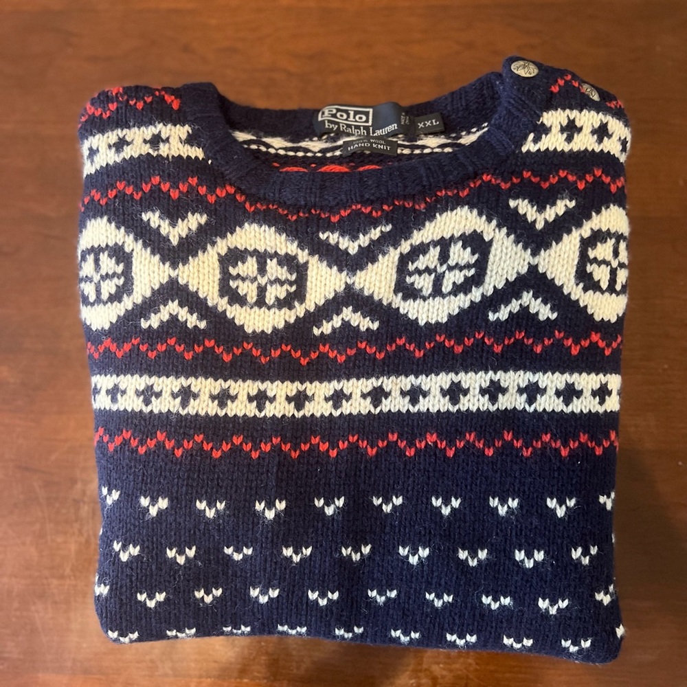 Polo Ralph Lauren vintage hand knit ski sweater